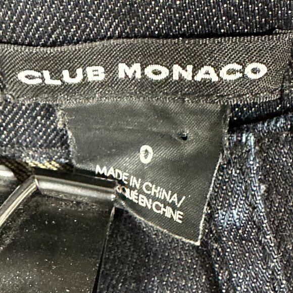 Club Monaco Jeans Womens 0 Dark Wash Cotton Stretch Pockets Straight Leg - Picture 5 of 8